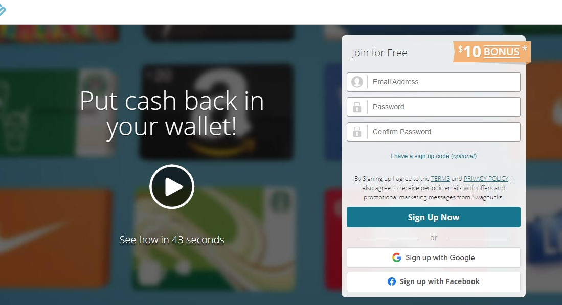 Take paid surveys on the Swagbucks.com website or with the Swagbucks app.
