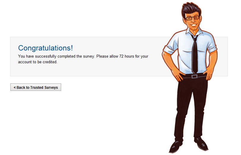 Congratulations Screen